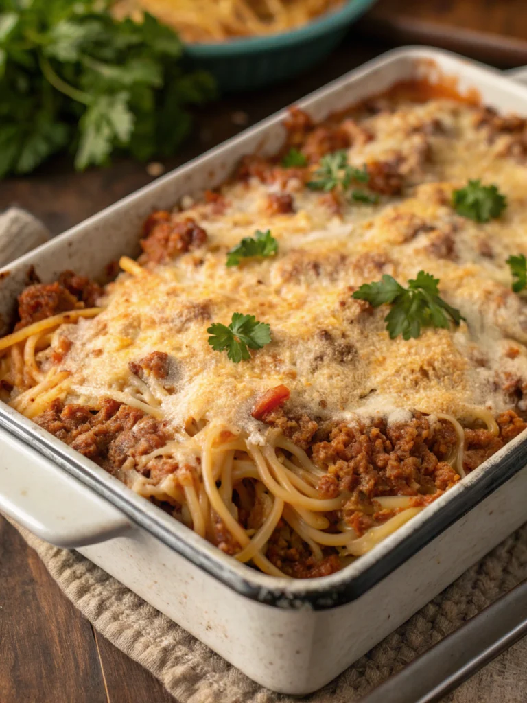 # Cheesy Baked Spaghetti Casserole: Easy Weeknight Pasta Perfection