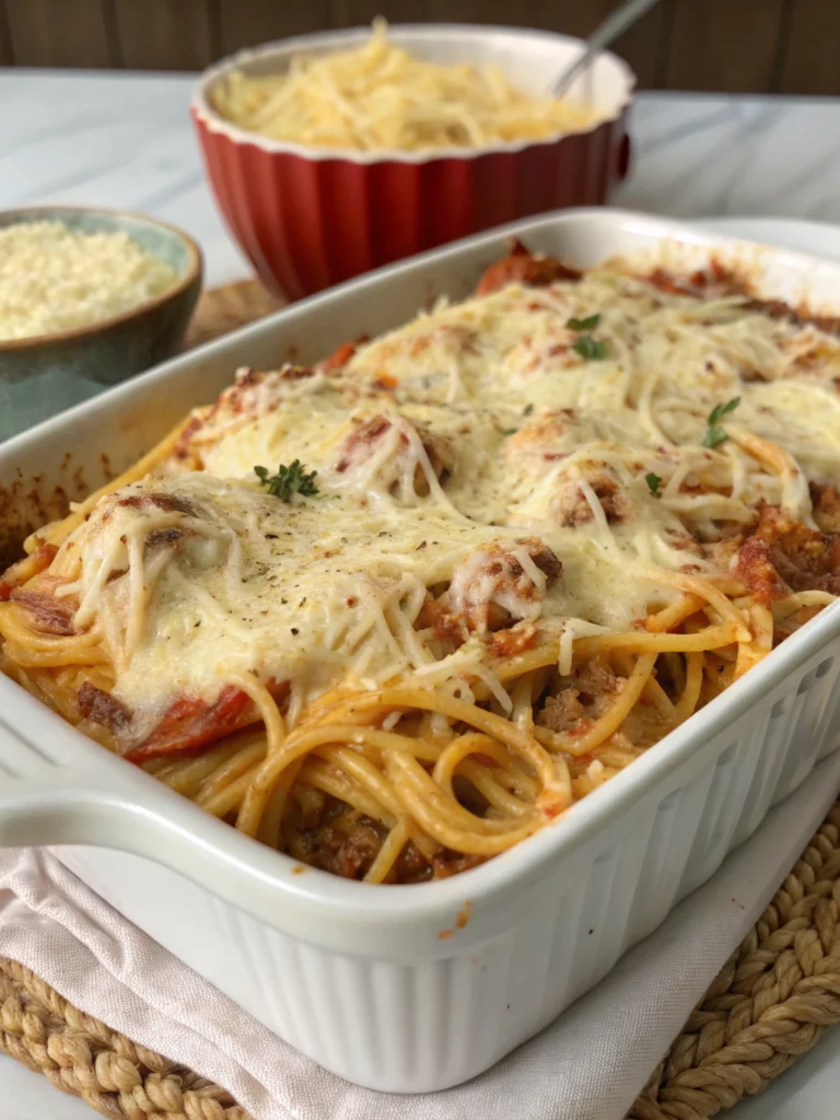 # Creamy Baked Spaghetti: The Ultimate Cheese-Loaded Pasta Casserole