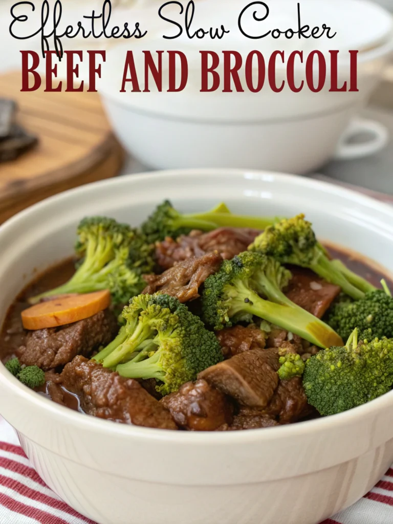 # Effortless Slow Cooker Beef and Broccoli: A Restaurant-Quality Dinner