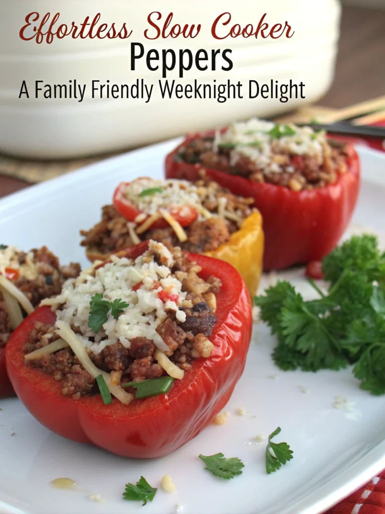 # Effortless Slow Cooker Stuffed Peppers: A Family-Friendly Weeknight Delight