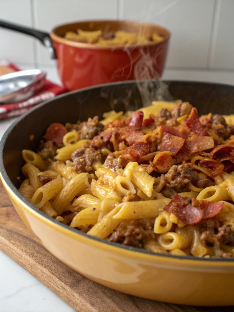 # One-Pot Cheesy Burger Pasta: Easy Comfort Food Recipe