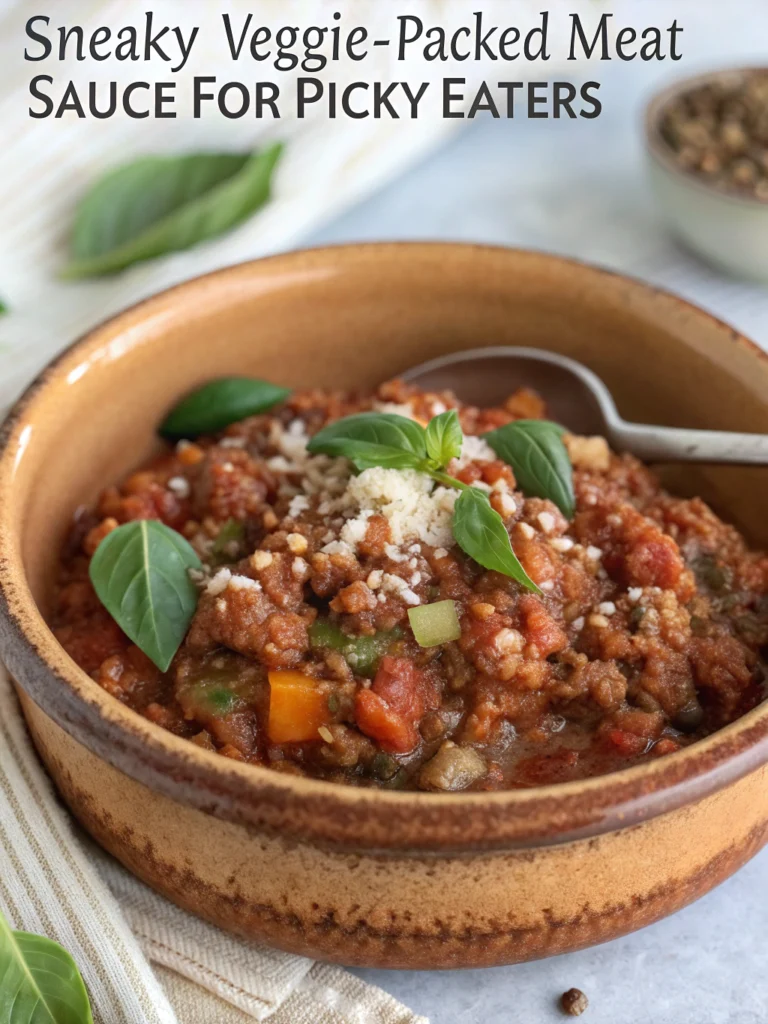 # Sneaky Veggie-Packed Meat Sauce for Picky Eaters