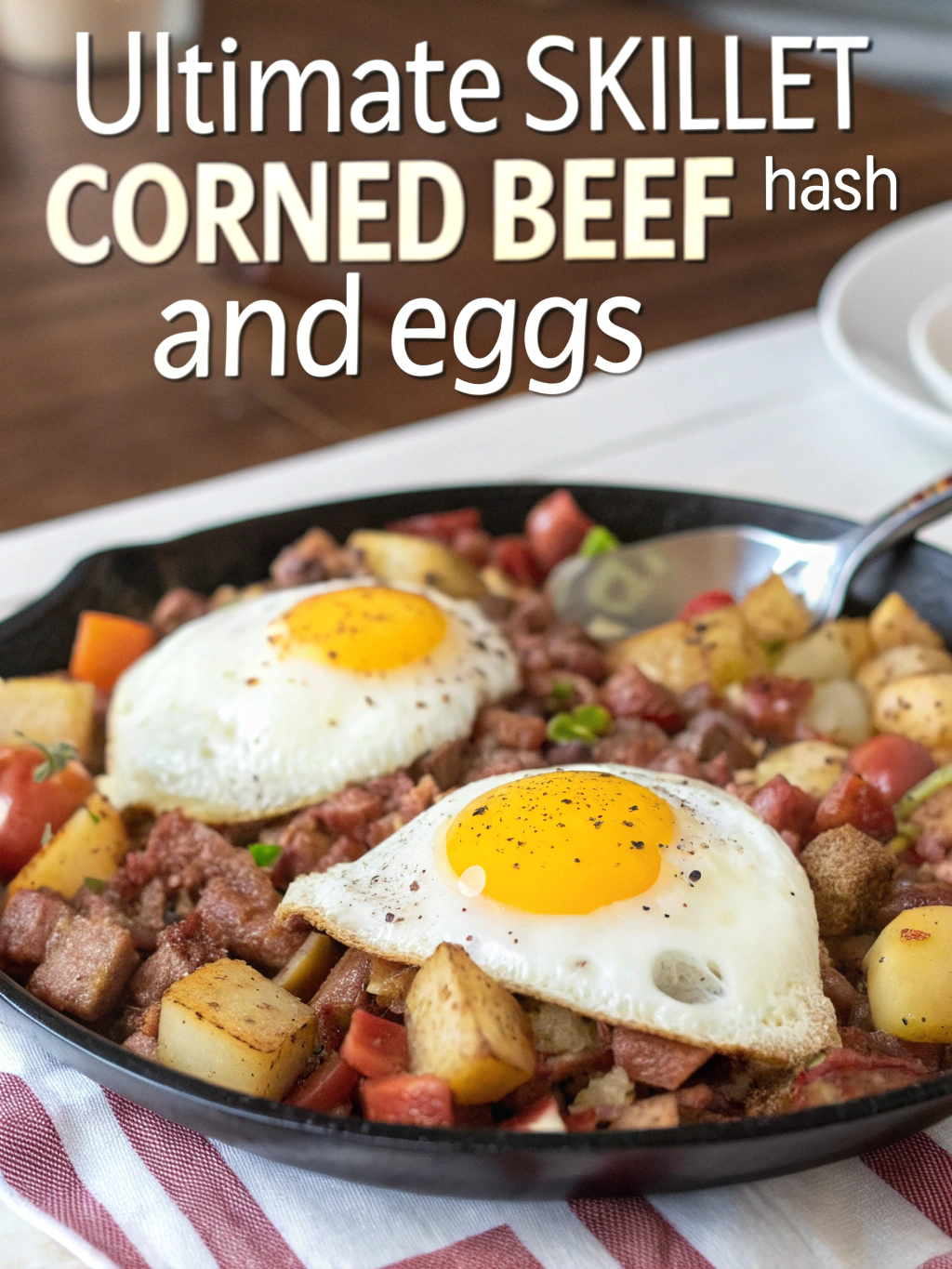 Ultimate Skillet Corned Beef Hash and Eggs Breakfast Recipe