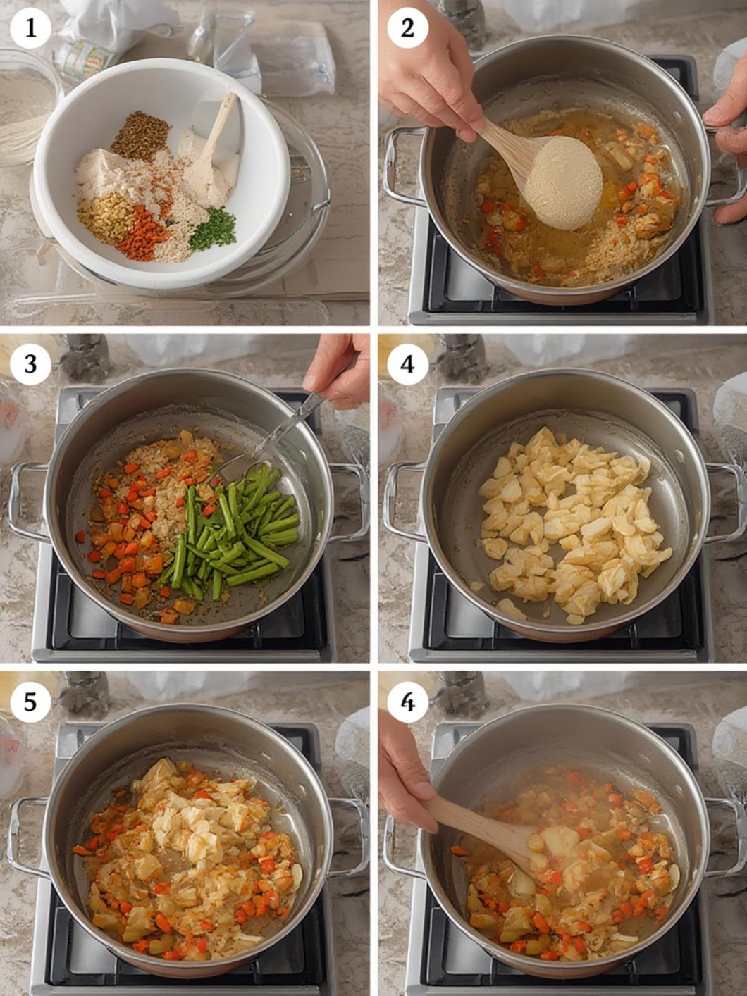Preparation steps for chicken taco soup