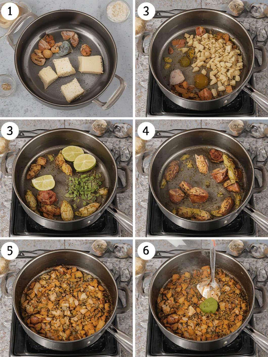 Cooking process for kale soup