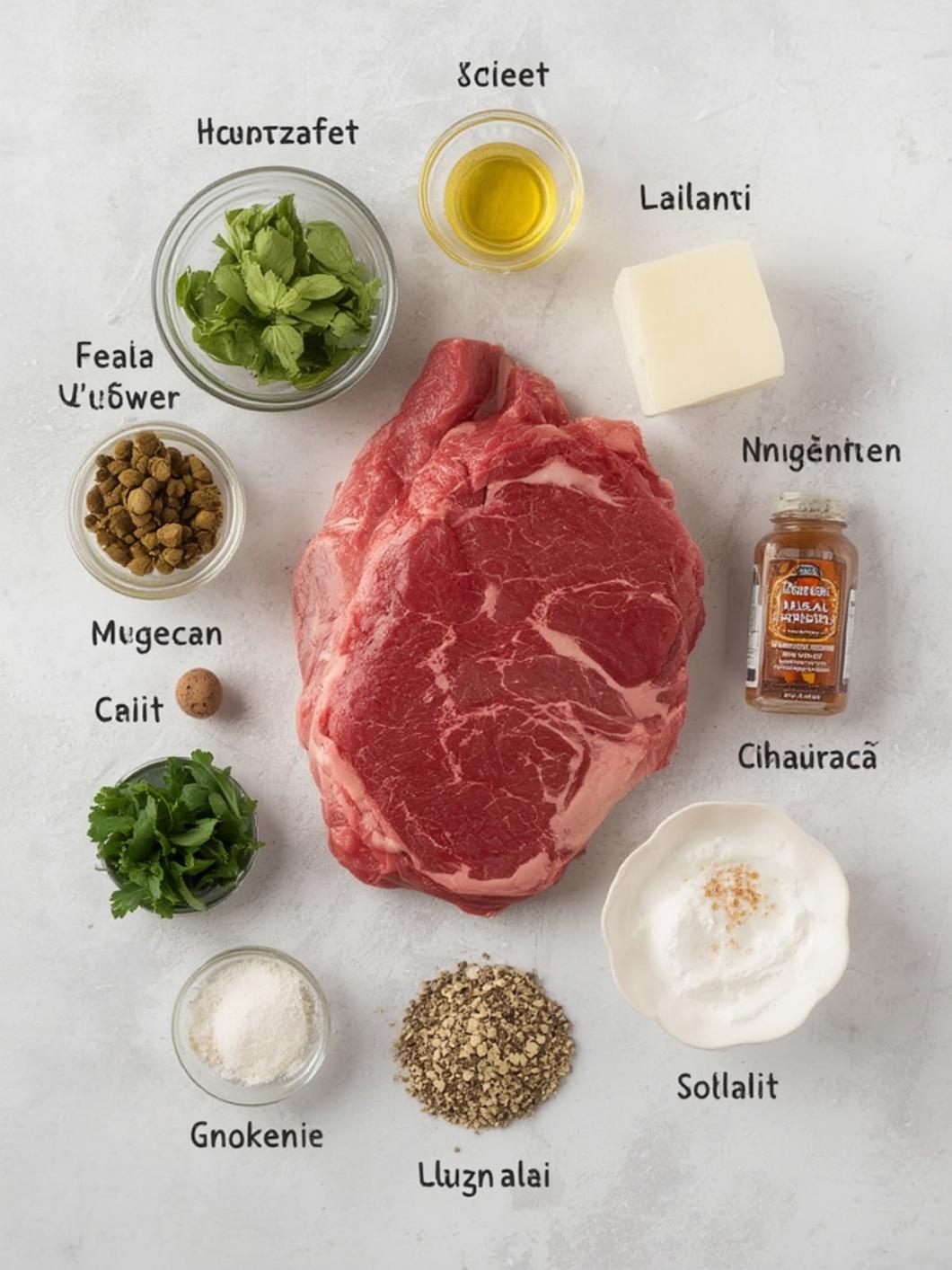 Sirloin tip steak on grill