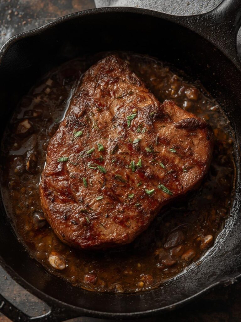 how to cook a steak in a cast iron skillet