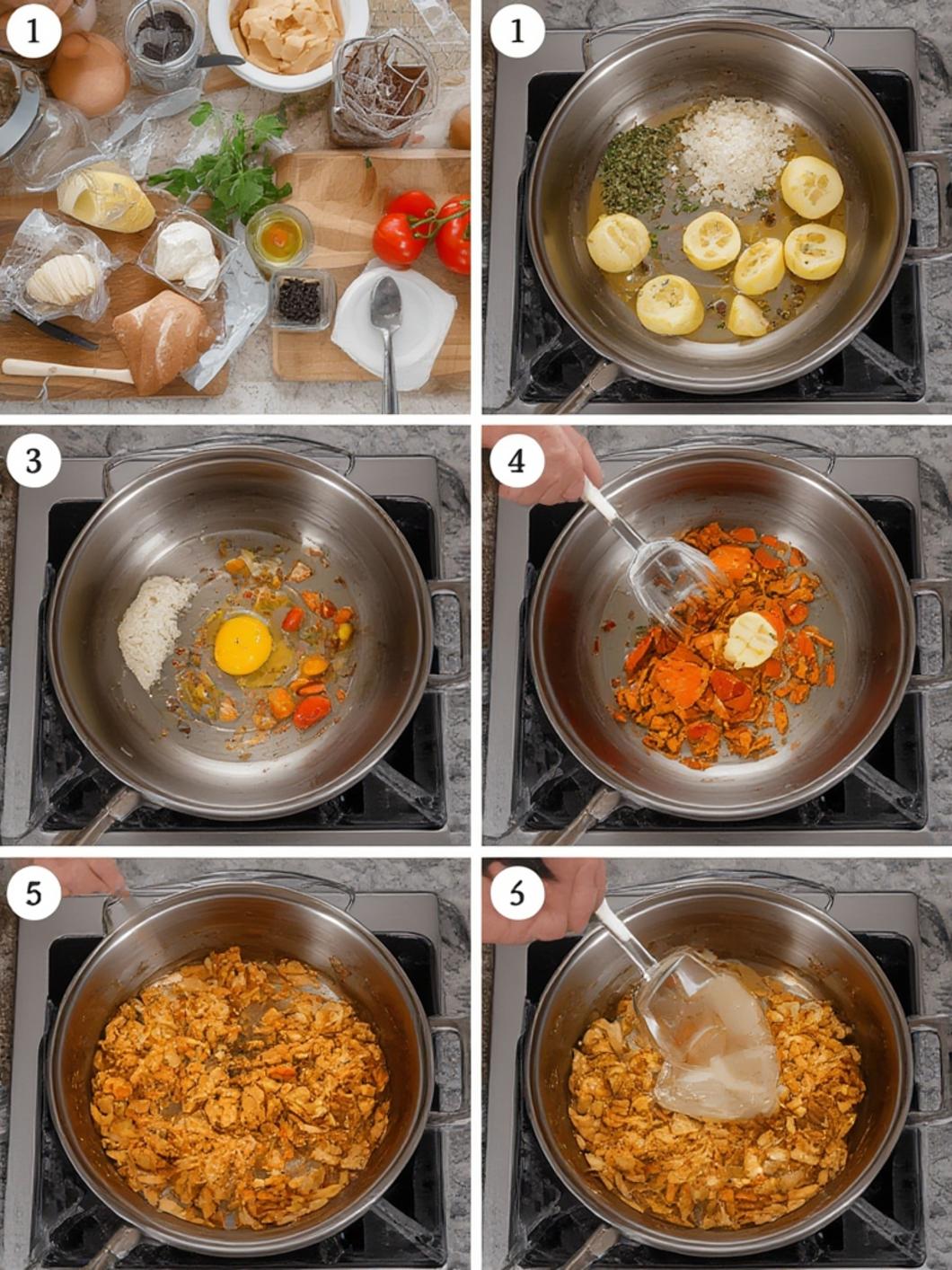 Cooking process for Zuppa Toscana
