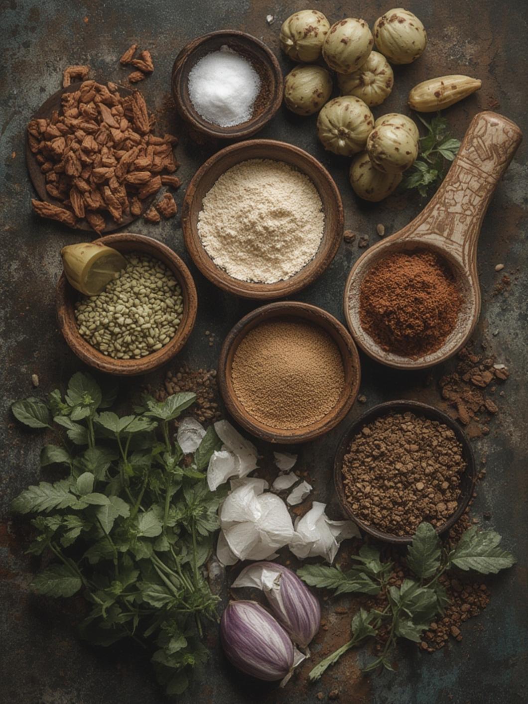 Ingredients for swamp soup