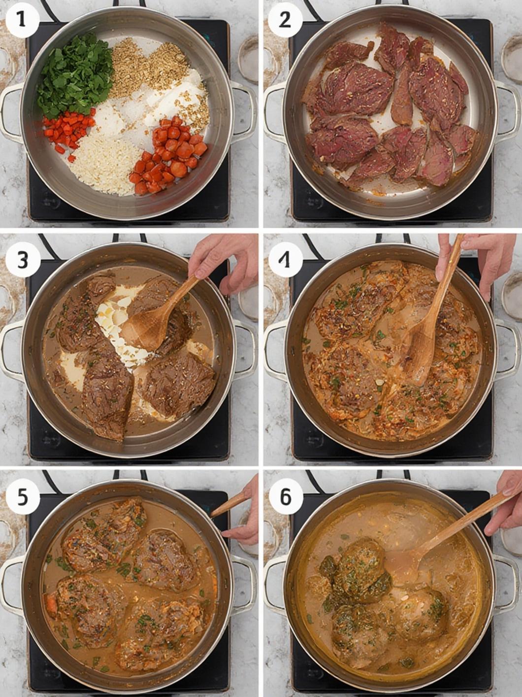 Cooking Process for Salisbury Steak