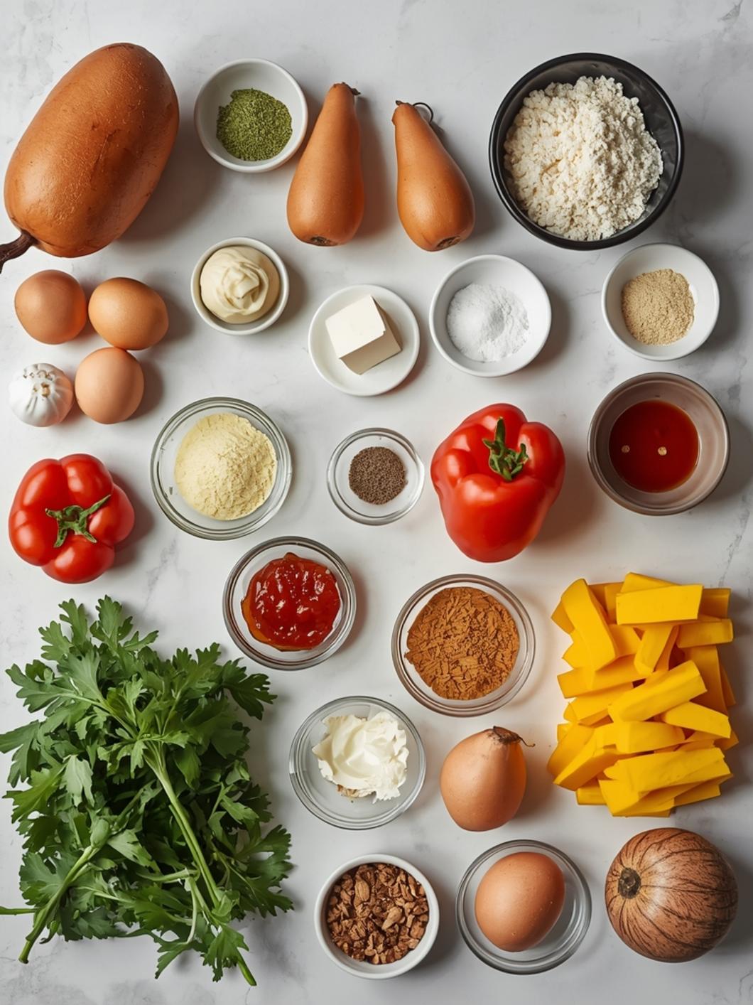 Fresh ingredients for beef liver recipes including sliced liver, onions, garlic, and seasoning on a kitchen counter