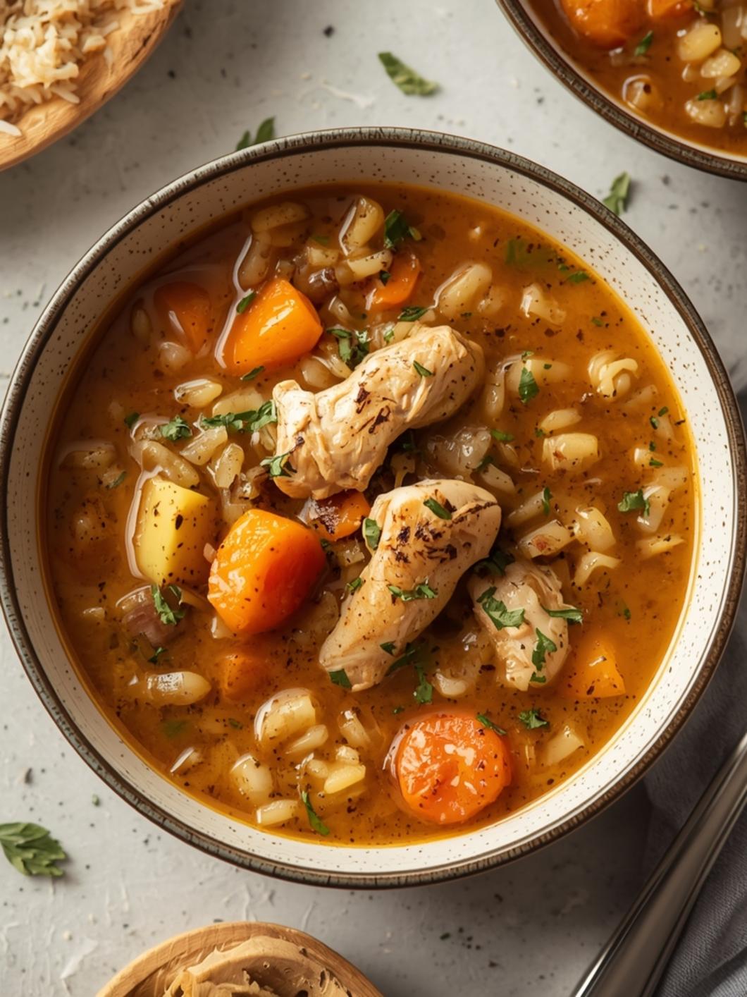 chicken and wild rice soup recipe final result